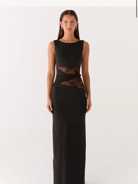 peppermayo brown and black dress Sweet Melody Ruched Mini Dress main image 1